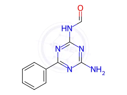 Chemical structure of N-(4-Amino-6-phenyl-1,3,5-triazin-2-yl)formamide