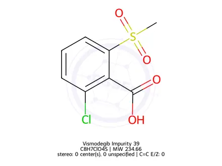 Chemical structure of 2-Chloro-6-(methylsulfonyl)benzoic acid