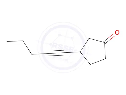 Chemical structure of Cyclopentanone, 3-(1-pentynyl)-(9CI)