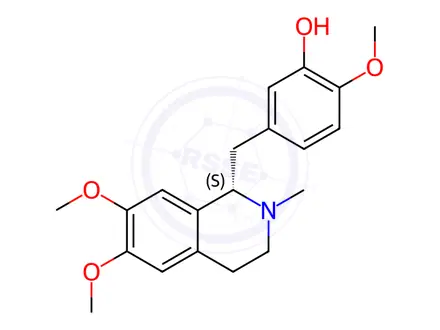 Chemical structure of (S)-Laudanine