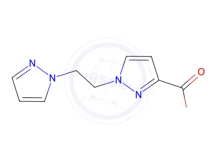 Chemical structure of 1-[2-(1H-pyrazol-1-yl)ethyl]-1H-pyrazole-3-carboxylic acid