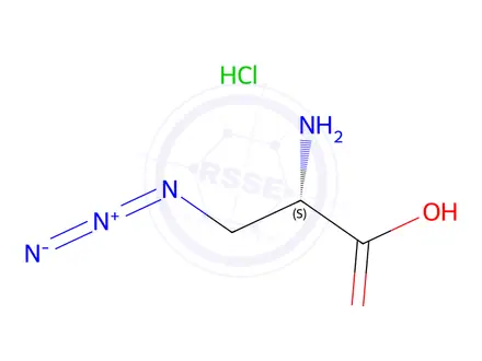 Chemical structure of 3-Azido-L-alanine (hydrochloride)