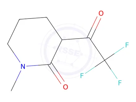 Chemical structure of 2-Piperidinone, 1-methyl-3-(trifluoroacetyl)-(9CI)