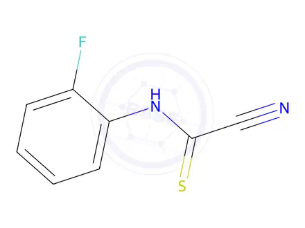 Chemical structure of o-Fluorophenylthiocarbamoyl cyanide