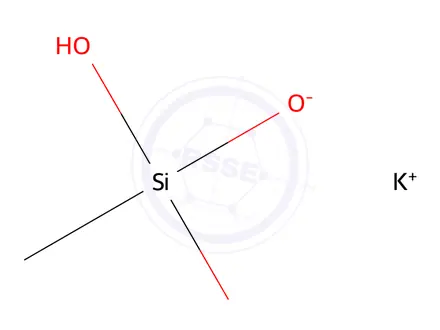 Chemical structure of potassium dihydrogen methylsilanetriolate