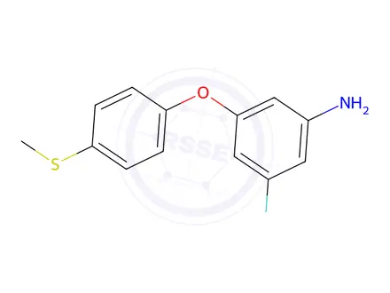 Chemical structure of 3-Fluoro-5-(4-methylsulfanylphenoxy)-phenylamine