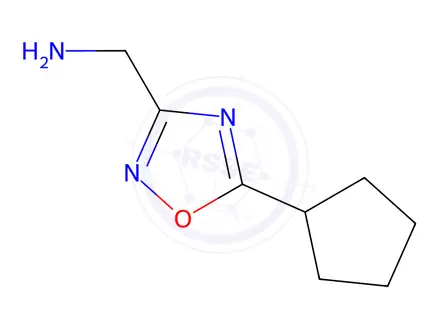 Chemical structure of (5-Cyclopentyl-1,2,4-oxadiazol-3-yl)methylamine