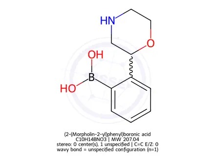 Chemical structure of (2-(Morpholin-2-yl)phenyl)boronic acid
