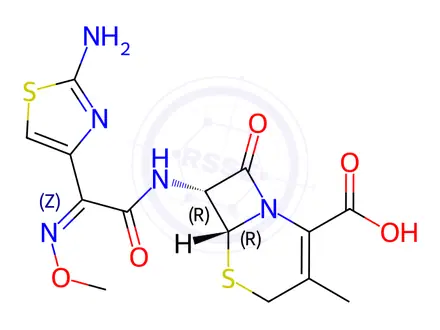 Chemical structure of Cefotaxime Impurity A