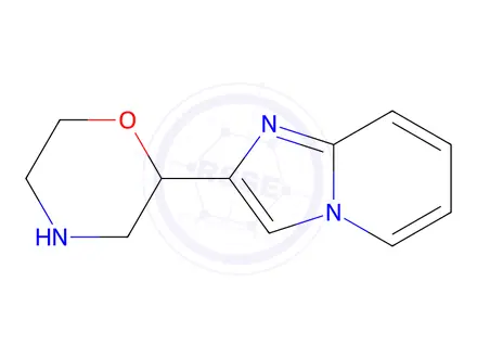 Chemical structure of 2-{imidazo[1,2-a]pyridin-2-yl}morpholine