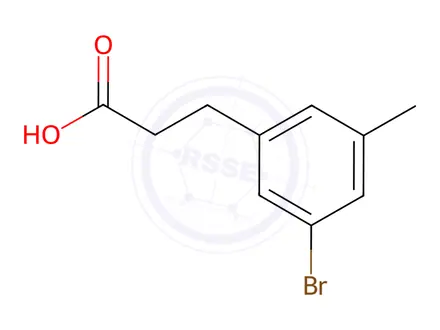 Chemical structure of 3-(3-Bromo-5-methyl-phenyl)-propionic acid