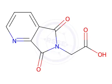 Chemical structure of (5,7-Dioxo-5,7-dihydro-6H-pyrrolo[3,4-b]pyridin-6-yl)acetic acid