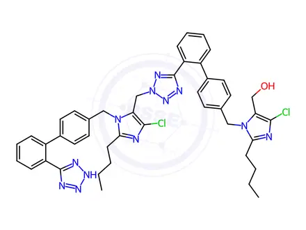 Chemical structure of N2-Losartanyl-losartan (Losartan Impurity)