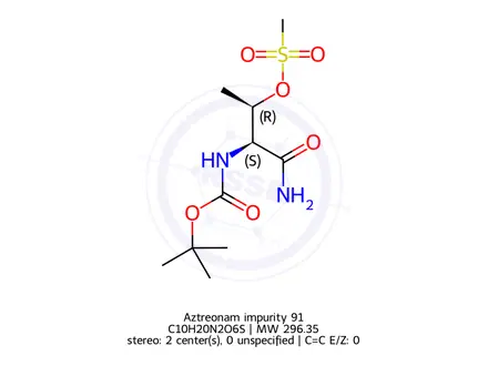 Chemical structure of Aztreonam Impurity 137
