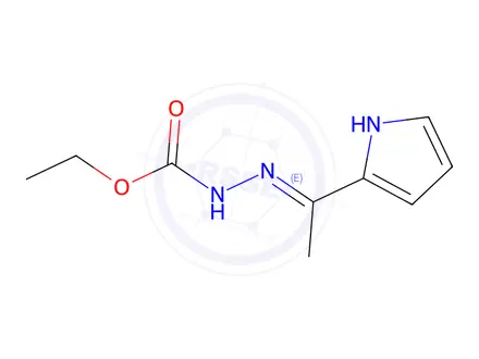 Chemical structure of Ethyl 2-(1-(1H-pyrrol-2-yl)ethylidene)hydrazinecarboxylate