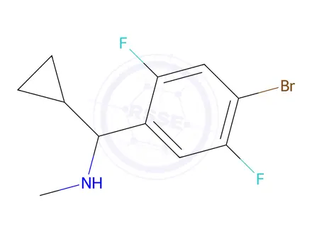 Chemical structure of 1-(4-Bromo-2,5-difluorophenyl)-1-cyclopropyl-N-methylmethanamine