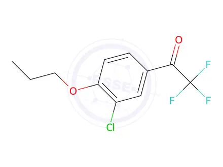 Chemical structure of 1-(3-Chloro-4-propoxyphenyl)-2,2,2-trifluoroethan-1-one