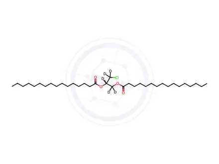 Chemical structure of rac 1,2-Bis-palmitoyl-3-chloropropanediol-[D5]