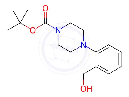 Chemical structure of 2-(4-N-Boc-piperazinyl)benzyl Alcohol