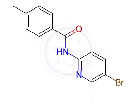 Chemical structure of N-(5-bromo-6-methylpyridin-2-yl)-4-methylbenzamide