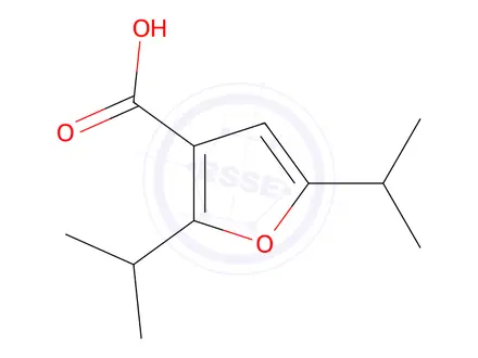 Chemical structure of 2,5-Bis(propan-2-yl)furan-3-carboxylic acid