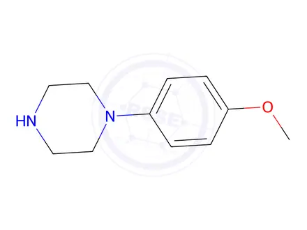 Chemical structure of 1-(4-methoxy phenyl) piperazine dihydrochloride