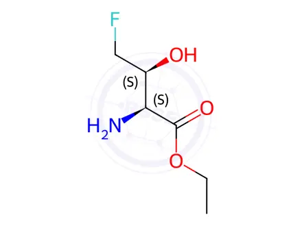 Chemical structure of L-Threonine, 4-fluoro-, ethyl ester (9CI)