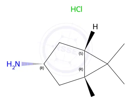 Chemical structure of (1R,3r,5S)-6,6-Dimethylbicyclo[3.1.0]hexan-3-amine hydrochloride