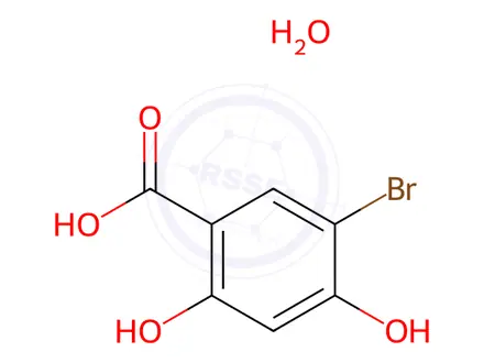 Chemical structure of 5-BROMO-2,4-DIHYDROXYBENZOIC ACID MONOHYDRATE