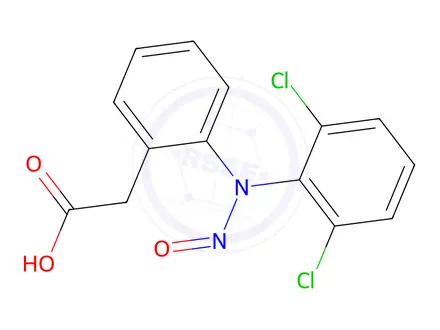 Chemical structure of Diclofenac Sodium Impurity 40 (N-Nitroso Diclofenac)
