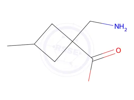 Chemical structure of 1-(Aminomethyl)-3-methylcyclobutane-1-carboxylic acid