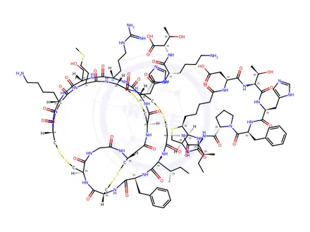 Chemical structure of Biotinyl-Hepcidin-25 (human)
