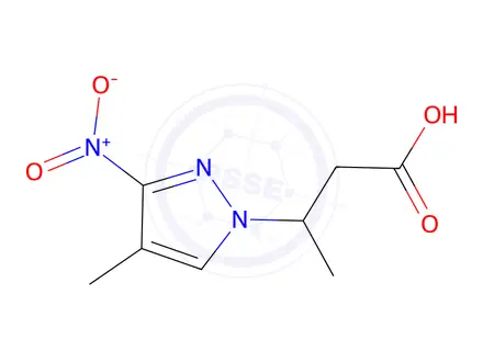 Chemical structure of 3-(4-Methyl-3-nitro-1h-pyrazol-1-yl)butanoic acid