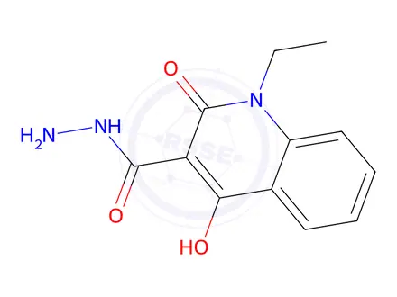 Chemical structure of 1-Ethyl-4-hydroxy-2-oxo-1,2-dihydroquinoline-3-carbohydrazide
