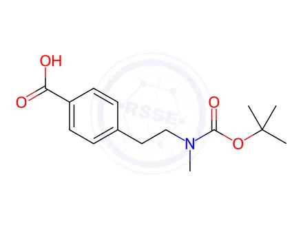 Chemical structure of Benzoic acid, 4-[2-[[(1,1-dimethylethoxy)carbonyl]methylamino]ethyl]-