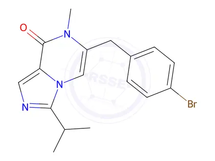 Chemical structure of 6-(4-Bromobenzyl)-3-isopropyl-7-methylimidazo[1,5-a]pyrazin-8(7H)-one