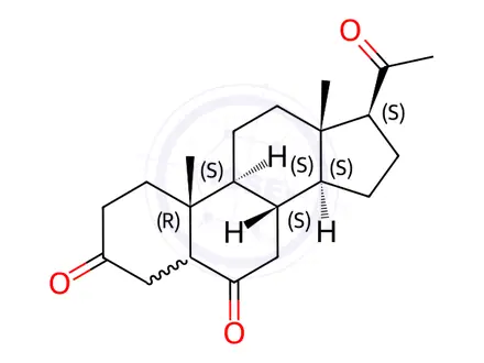 Chemical structure of Pregna-3,6,20-trione