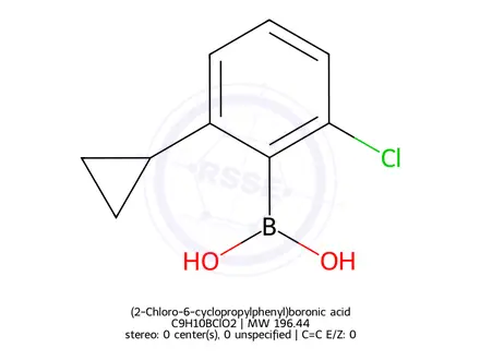 Chemical structure of (2-Chloro-6-cyclopropylphenyl)boronic acid