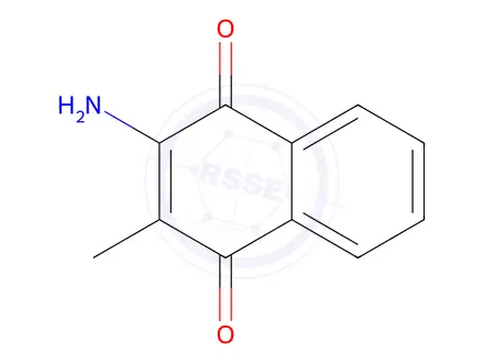 Chemical structure of 2-Amino-3-methylnaphthalene-1,4-dione