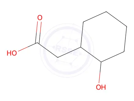 Chemical structure of 2-[(1R,2S)-2-hydroxycyclohexyl]acetic acid