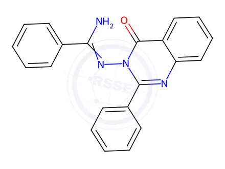 Chemical structure of N-(4-Oxo-2-phenylquinazolin-3(4H)-yl)benzimidamide