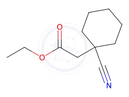 Chemical structure of ethyl 2-(1-cyanocyclohexyl)acetate
