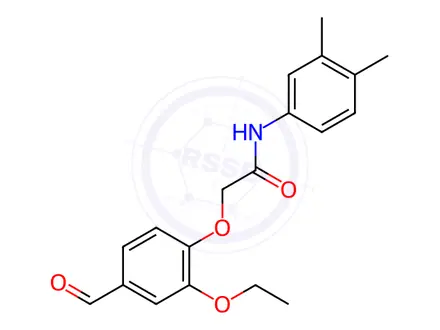 Chemical structure of N-(3,4-dimethylphenyl)-2-(2-ethoxy-4-formylphenoxy)acetamide