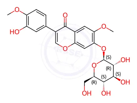 Chemical structure of Odoratin-7-O-beta-D-glucopyranoside