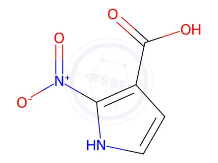 Chemical structure of 1H-Pyrrole-3-carboxylicacid,2-nitro-(9CI)