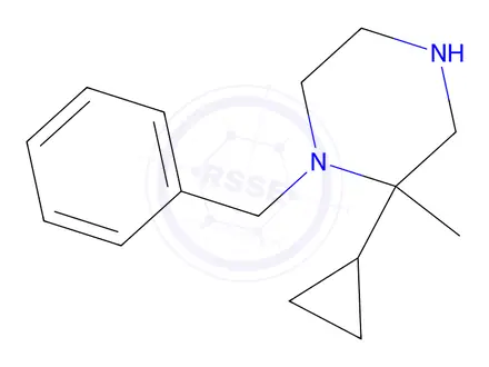 Chemical structure of 1-Benzyl-2-cyclopropyl-2-methylpiperazine