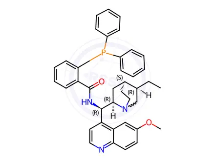 Chemical structure of N-[(9R)-10,11-Dihydro-6'-methoxycinchonan-9-yl]-2-(diphenylphosphino)benzamide