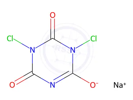 Chemical structure of Dichloroisocyanuric Acid Sodium Salt