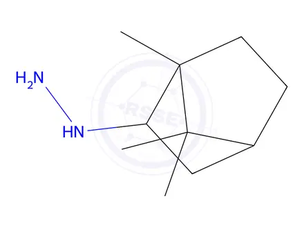 Chemical structure of (1,7,7-trimethylnorbornan-2-yl)hydrazine