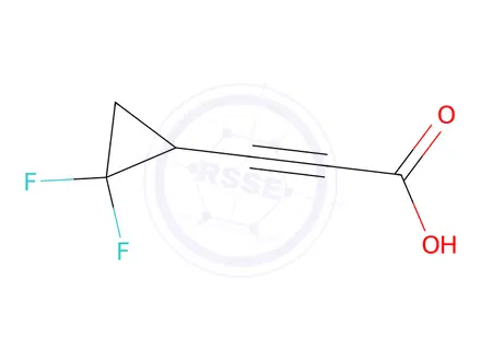 Chemical structure of 3-(2,2-difluorocyclopropyl)prop-2-ynoic acid